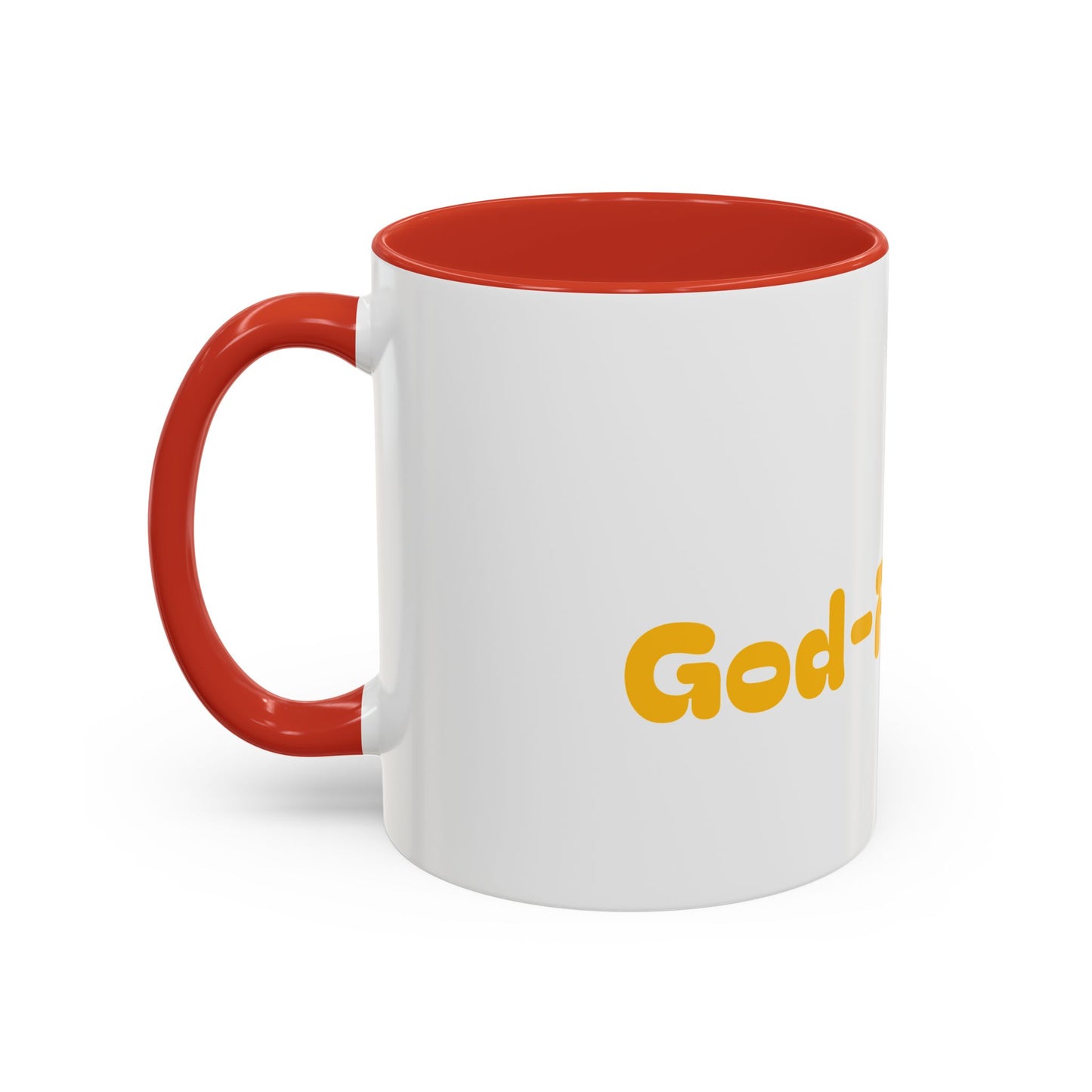 Accent Coffee Mug — 'Good-Fidence' Retro Yellow Typography Coffee Mug