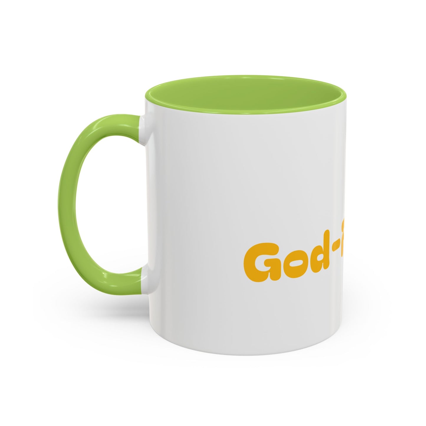 Accent Coffee Mug — 'Good-Fidence' Retro Yellow Typography Coffee Mug
