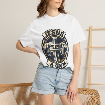 Jesus & Gym T-Shirt — Christian Fitness Cross Tee
