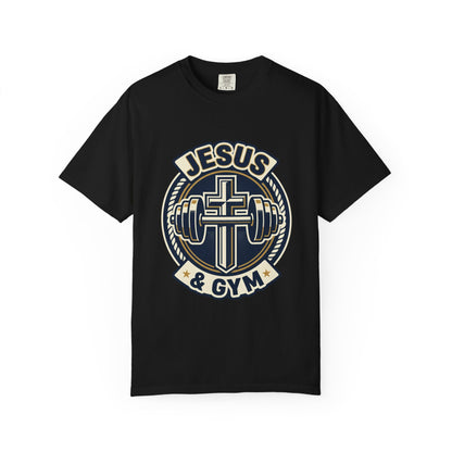 Jesus & Gym T-Shirt — Christian Fitness Cross Tee