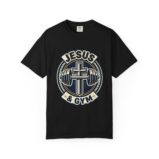 Jesus & Gym T-Shirt — Christian Fitness Cross Tee