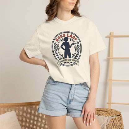 Boss Lady T-Shirt — 'Lead With Confidence' Women's Empowerment Tee