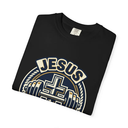 Jesus & Gym T-Shirt — Christian Fitness Cross Tee