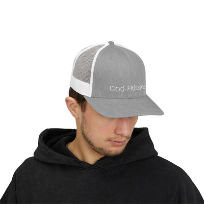 Trucker Cap — 'God-Confidence' Embroidered Mesh Snapback