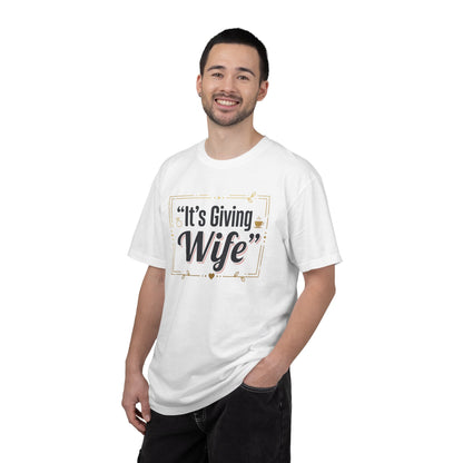 "It's Giving Wife" Graphic Tee - Funny Wife Shirt, Bridal Shower & Anniversary Gift