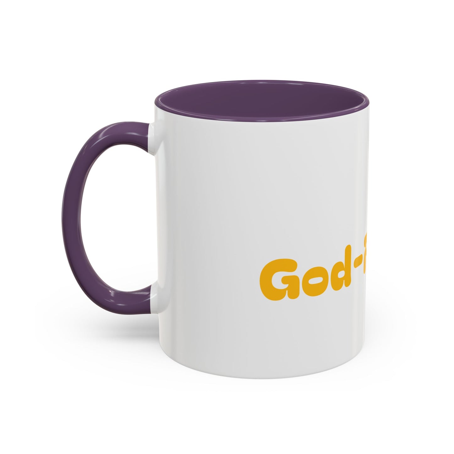 Accent Coffee Mug — 'Good-Fidence' Retro Yellow Typography Coffee Mug