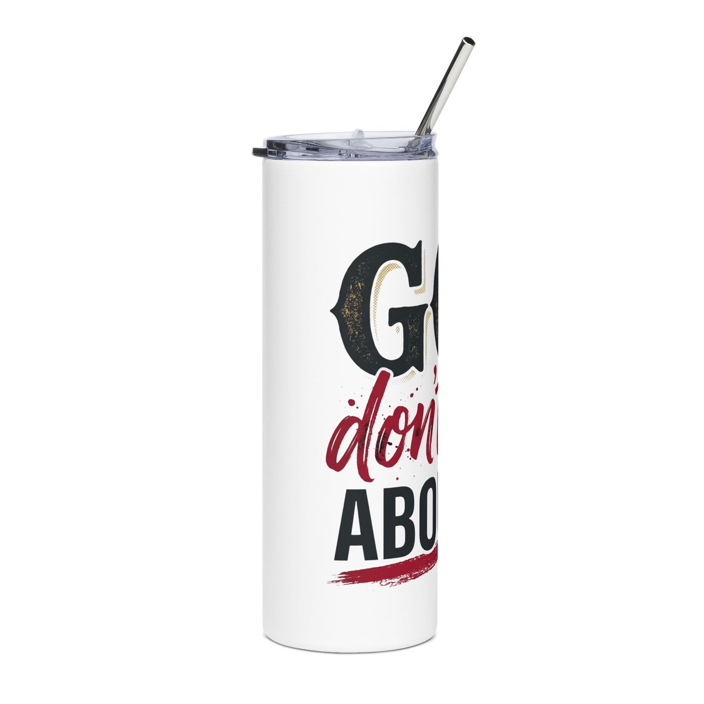 20oz Stainless Steel Tumbler — "God Don't Play About Me" Inspirational Travel Cup