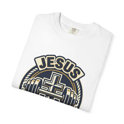 Jesus & Gym T-Shirt — Christian Fitness Cross Tee