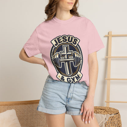 Jesus & Gym T-Shirt — Christian Fitness Cross Tee