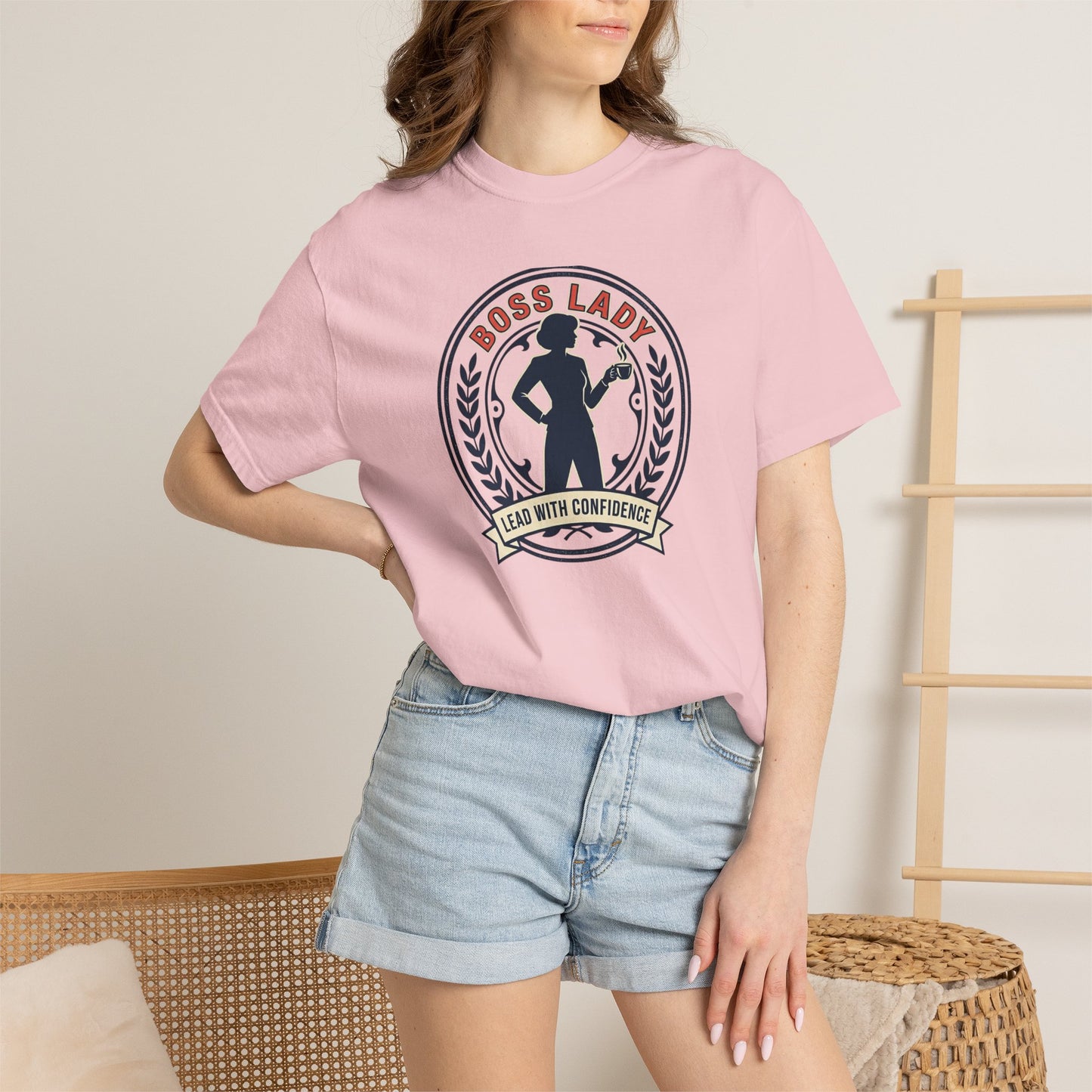 Boss Lady T-Shirt — 'Lead With Confidence' Women's Empowerment Tee