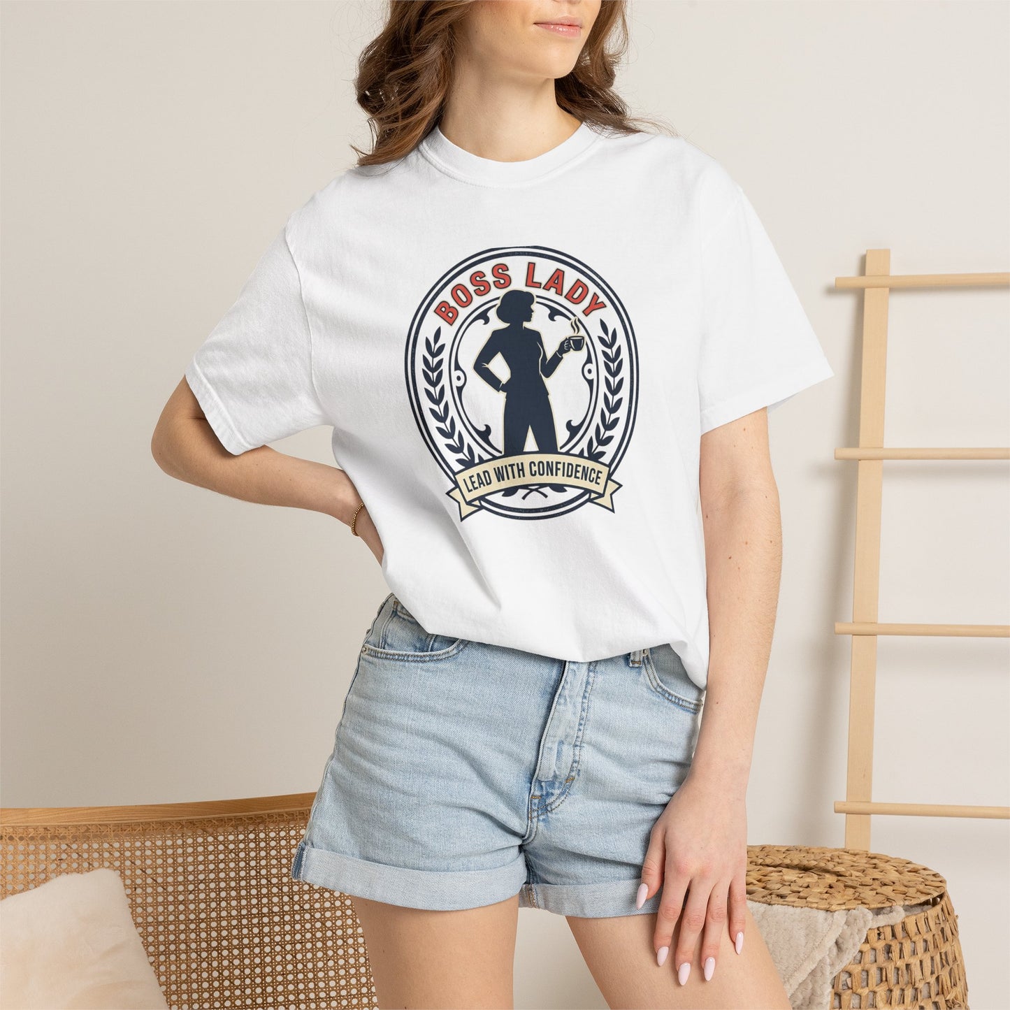Boss Lady T-Shirt — 'Lead With Confidence' Women's Empowerment Tee
